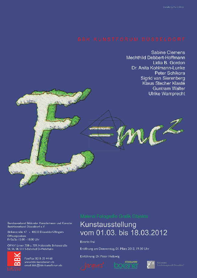 BBK-Kunstforum e=mc� 2012 Plakat